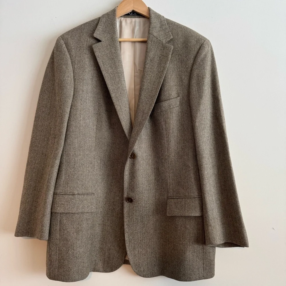 Hugo Boss for Saks Fifth Avenue Bertolucci cashmere wool sports coat blazer 44R